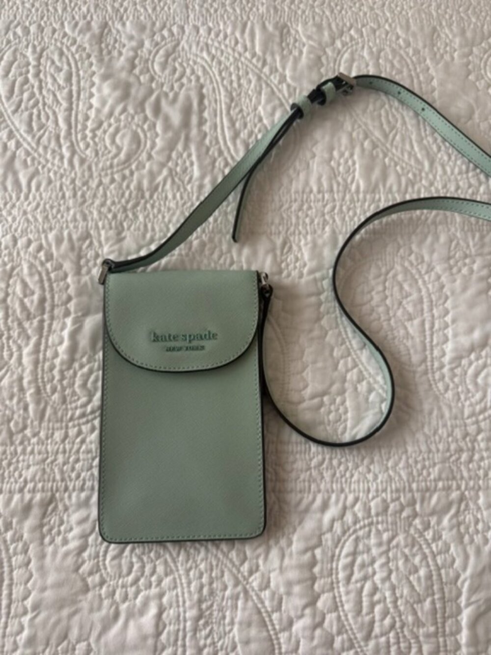 Kate Spade Crossbody Phone Bag ~ Cameron Monotone ~ Pastel Green